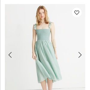 Madewell raffle strap smocked dress